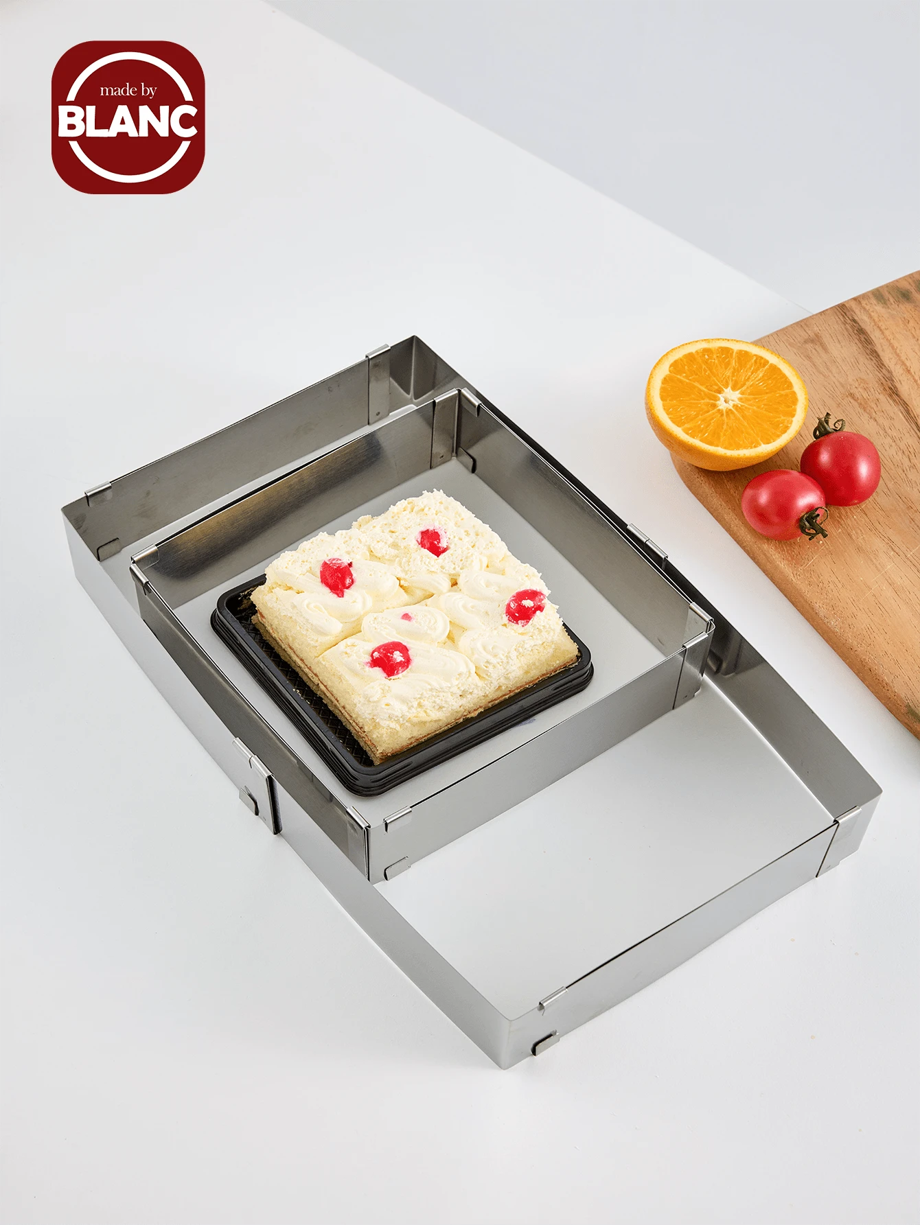 Square Cake Mold Ring, 6-11 inch Adjustable Stainless Steel Mousse Cake Ring Square Cookie Cutter Pastry Baking Mold for Birthday Cake, Party Dessert, Tiramisu - Silver - View 1