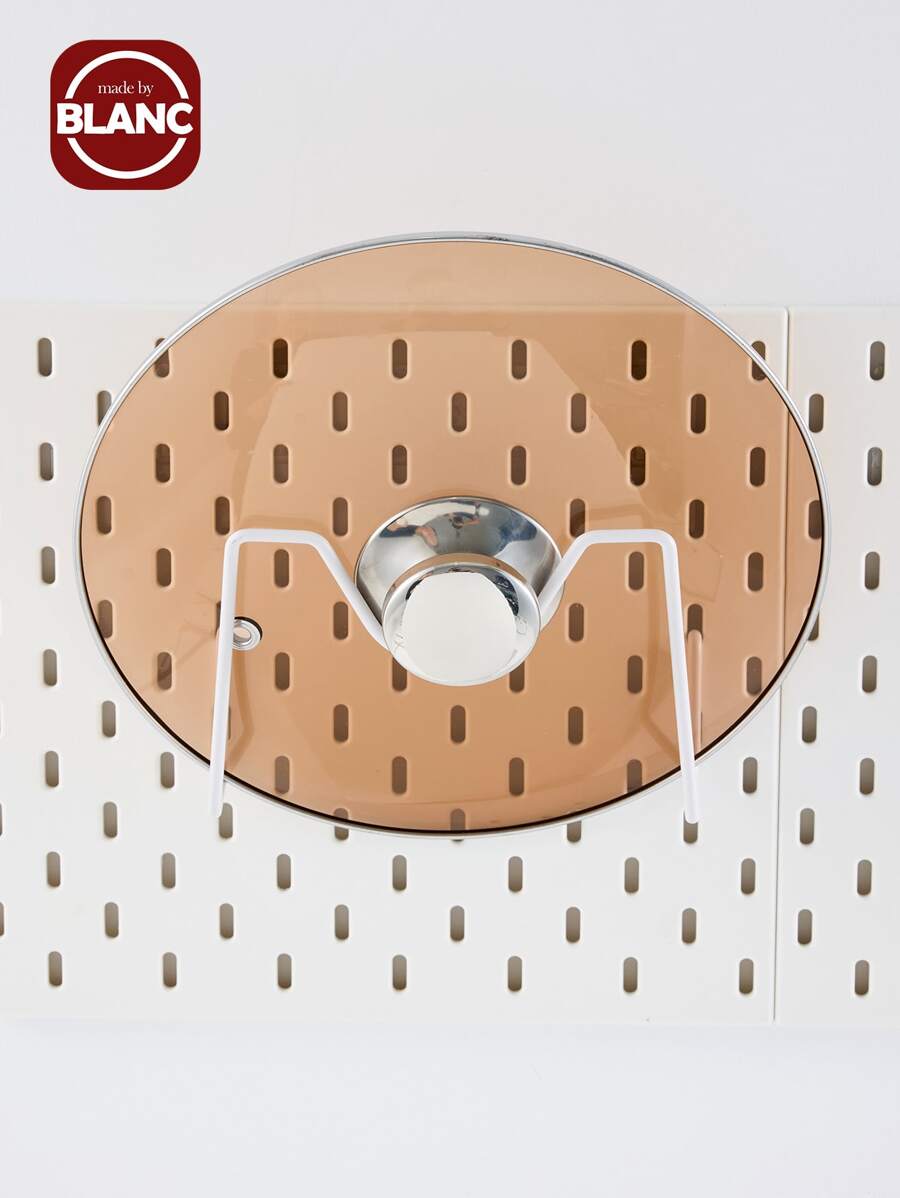 Madebyblanc 1Pc Pegboard Accessories Pot Lid Holder Hook For Organizing Pot Lid Cutting Board On Pegboard,Pegboard Hooks Kit (White) - White - View 1