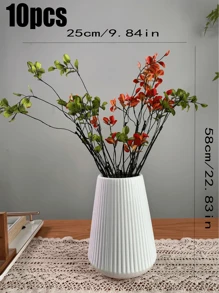 1/3/5/8/10pcs,Artificial Banyan Leaves, Long Stem - Perfect For Flower Arrangements, Home Office - Can Be Used As Vase Fillers And Bouquets - Perfect Home Decor, Office Decor, And Mother's Day Gifts