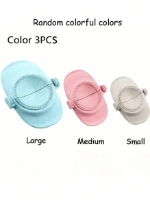 SHEIN Khuôn làm bánh bao 3 chiếc, Máy làm bánh bao 3 kích cỡ, Máy làm vỏ bánh bao thủ công, Con lăn nhồi thịt, Đồ dùng nhà bếp, Phụ kiện nhà bếp - Nhiều màu - Xem 4