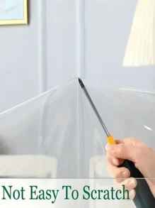 SHEIN Clear Vinyl Tablecloth Waterproof Wrinkle Resistant PVC Plastic Table Cover For Dining Table Picnic Outdoor Party Rectangular Square Table Protection Easy Clean Cut To Size Craft Projects Home Kitchen Decor Washable Reusable