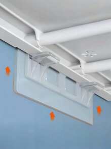 2/4/6/10 包无需钻孔壁橱支架重型粘性不可调节搁板支撑衣柜储物 - 坚固的分层整理架 - 白色 - 查看 4