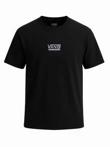 Vans V 格纹宽松短袖黑色 - 黑色 - 查看 4