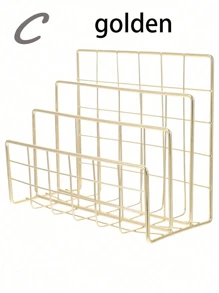 SHEIN Prateleira de armazenamento multicamadas para cartas e livros, decoração minimalista para a volta às aulas