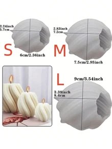 Molde de vela de pilar geométrico, molde de aromaterapia 3D en espiral, molde de yeso y resina de onda asimétrica retorcida para manualidades de arcilla polimérica, decoración artística y del hogar