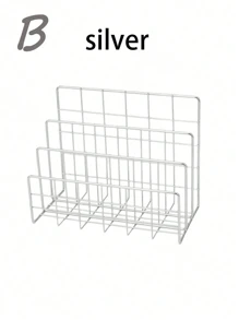 SHEIN Prateleira de armazenamento multicamadas para cartas e livros, decoração minimalista para a volta às aulas