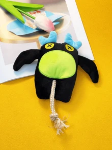 PETSIN 1 件绳索小海怪毛绒宠物声音玩具 - 耐用互动狗玩具，可咀嚼和咬