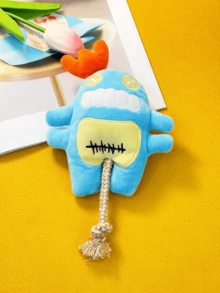 PETSIN 1 件绳索小海怪毛绒宠物声音玩具 - 耐用互动狗玩具，可咀嚼和咬