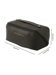 Multifunctional Storage Bag, PU Leather Makeup Bag, Large Capacity Makeup Bag Organizer Cosmetic Bag For Travel, Makeup Bag Makeup Pouch Skincare Bag Toiletry Bag Packing Cubes, Travel Essentials Cruise For Friends And Teachers, Home Decor, Bathroom Living Room Bedroom Decor, Bathroom Organizer, Jewelry Organizer, Lip Oil Organizer, Nail Polish Organizer Storage Makeup Organizer Makeup Case, Easy To Carry(1Pc) Christmas For Holiday Gift Giving, Boho Vibes - Black - View 10