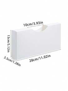 1PC PP Trash Bag Storage Box, Minimalist Solid Grocery Box Holder For Kitchen - White - View 6