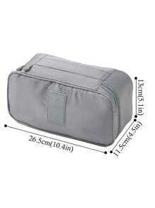 1pc 9.4inch Portable Toiletry Travel Bag, Divided Storage Bag For Underwear, Convenient And Practical, Can Be Used To Classify Clothes And Personal Items, Travel Storage,Solid Waterproof Underwear & Diapers Luggage Organizer For Travel Christmas For Holiday Gift Giving,Boho Vibes