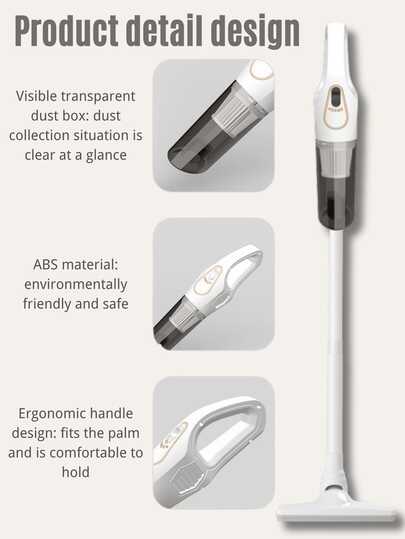 Cordless Stofzuiger Cleaner, Cleaner Home Car, held Lightweight Bagless Quick Cleaning Of Carpets Floors, Pet Hair Hard Must Have Clean Tidy Home, As Men Women view 3