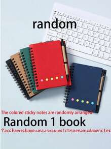SHEIN 1 buah (Termasuk Pena) Set Buku Catatan Kombinasi, Cocok untuk Catatan Kerja, Pesan Rumah, Penanda Belajar, Pembatas Buku Indeks, Perlengkapan Alat Tulis Kantor, Hadiah Alat Tulis untuk Kembali ke Sekolah, Ulang Tahun, Hari Raya, Hadiah untuk Pelajar - MultiWarna - View 15