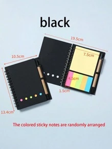 SHEIN 1 buah (Termasuk Pena) Set Buku Catatan Kombinasi, Cocok untuk Catatan Kerja, Pesan Rumah, Penanda Belajar, Pembatas Buku Indeks, Perlengkapan Alat Tulis Kantor, Hadiah Alat Tulis untuk Kembali ke Sekolah, Ulang Tahun, Hari Raya, Hadiah untuk Pelajar - MultiWarna - View 18