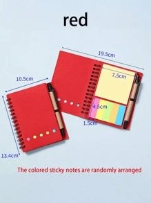 SHEIN 1 buah (Termasuk Pena) Set Buku Catatan Kombinasi, Cocok untuk Catatan Kerja, Pesan Rumah, Penanda Belajar, Pembatas Buku Indeks, Perlengkapan Alat Tulis Kantor, Hadiah Alat Tulis untuk Kembali ke Sekolah, Ulang Tahun, Hari Raya, Hadiah untuk Pelajar - MultiWarna - View 14