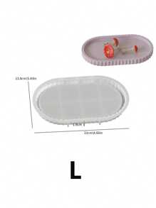 椭圆形托盘树脂铸造模具套装 - 适用于珠宝碗、盆、石膏、混凝土、DIY 工艺品的硅胶模具 - 适用于树脂艺术的椭圆形和混合形状模具套件 - 白色 - 查看 9