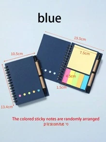 SHEIN 1 buah (Termasuk Pena) Set Buku Catatan Kombinasi, Cocok untuk Catatan Kerja, Pesan Rumah, Penanda Belajar, Pembatas Buku Indeks, Perlengkapan Alat Tulis Kantor, Hadiah Alat Tulis untuk Kembali ke Sekolah, Ulang Tahun, Hari Raya, Hadiah untuk Pelajar - MultiWarna - View 19