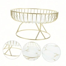 1 pièce Plateau à fruits en céramique de luxe européen, panier à fruits d'eau créatif pour salon, maison, plateau à thé, bonbons, desserts, collations, mariage, anniversaire, fête, Thanksgiving, cuisine, cadeau de Noël