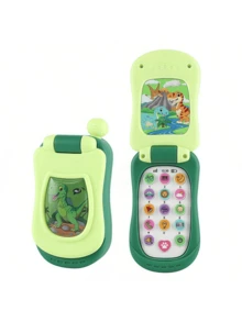 MINKOJA 1PC Plastic Cartoon Music Flip Phone Toy Early Learning Educational Gift For Toddler Preschool Learning Numbers Alphabet Sound Light Fun Interactive Play Birthday Christmas Party - Multicolor - View 11