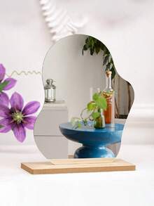Zazumi Gương trang điểm hình đám mây không đối xứng Cirelle 1 chiếc không có khung bằng acrylic tự làm để trang điểm Quà tặng tốt nhất cho sinh nhật, tốt nghiệp, Rama Comfort Home, Cozy Home, Quà tặng Ngày của Mẹ, Quà tặng đặc biệt, Quà tặng cho cha mẹ, Quà tặng sinh nhật Trang trí nhà Trang trí phòng học trở lại Đồ dùng học tập - trắng - Xem 4