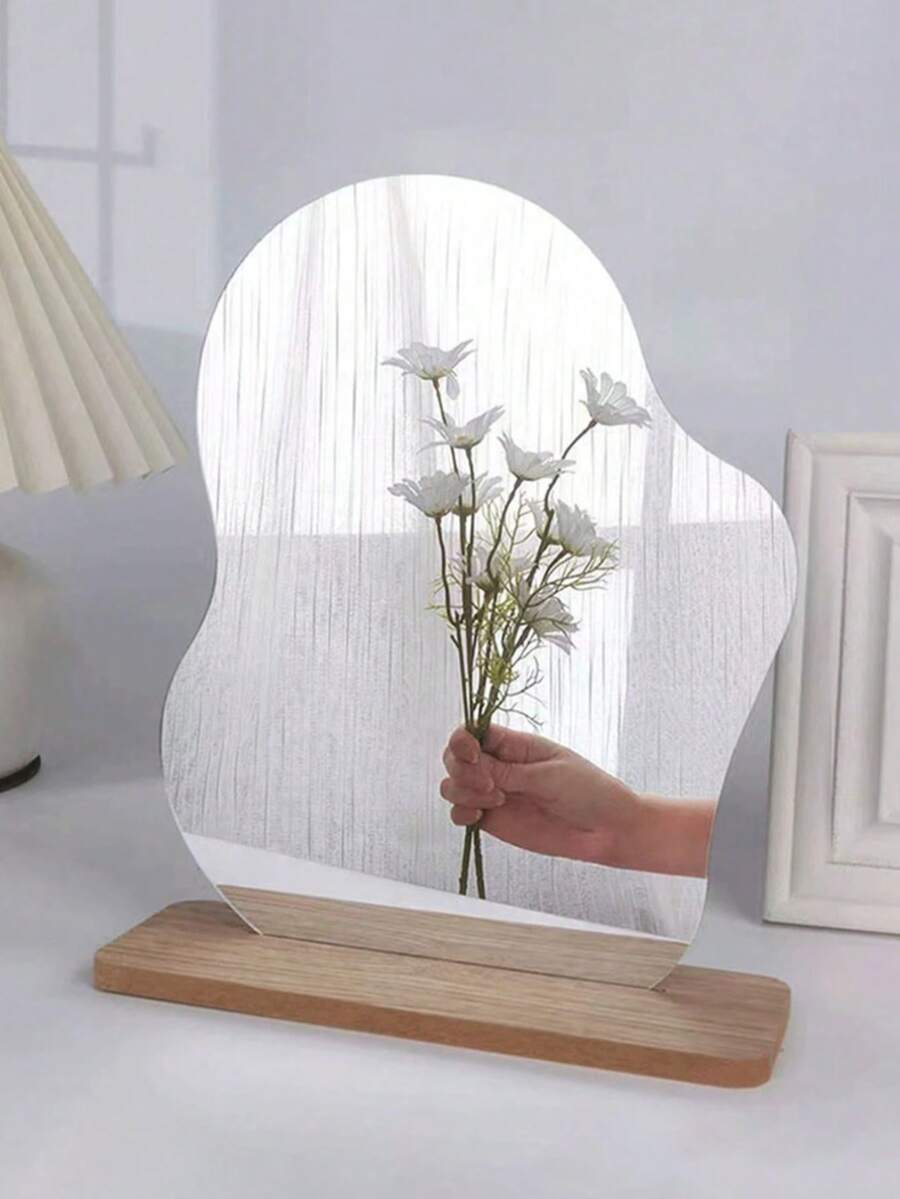 Zazumi Gương trang điểm hình đám mây không đối xứng Cirelle 1 chiếc không có khung bằng acrylic tự làm để trang điểm Quà tặng tốt nhất cho sinh nhật, tốt nghiệp, Rama Comfort Home, Cozy Home, Quà tặng Ngày của Mẹ, Quà tặng đặc biệt, Quà tặng cho cha mẹ, Quà tặng sinh nhật Trang trí nhà Trang trí phòng học trở lại Đồ dùng học tập - trắng - Xem 1