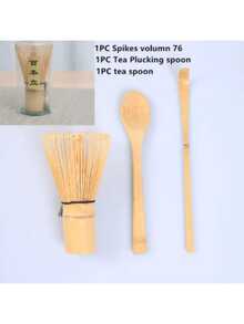 3pcs/Set Bamboo Whisk Tea Spoon Matcha Whisk Tea Spoon And Scoop Tea-Making Tools Back To School Halloween Decor Wall Decor, Bedroom Curtains Living Room Decor Fall Decor,Christmas Decorations - Army Green - View 3