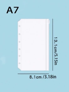 SHEIN A6、A5、A7 或 2 套 A6 透明 PVC 拉链袋 - 無色 - 查看 5