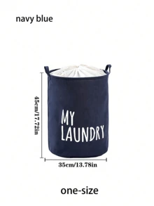 SHEIN 1pc Foldable Waterproof Japanese Style Large Cloth ToyLaundry Basket, Suitable For Bathroom And Daily Use