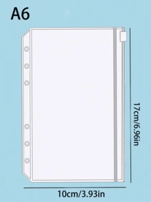 SHEIN A6、A5、A7 或 2 套 A6 透明 PVC 拉链袋 - 無色 - 查看 6