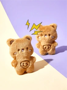 PETSIN Cute Little Bear Plush Cat Toy With Animal Shape Contains Sound Paper That Can Make Sounds And Is Chew-Resistant - Multicolor - View 4