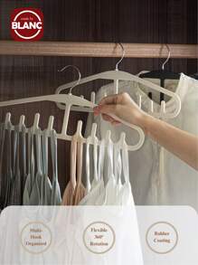 Madebyblanc Móc treo quần áo dạng sóng liền mạch đa năng, Giá phơi quần áo tiết kiệm không gian, Giá lưu trữ nhiều lưới, Giá treo quần áo ban công, Giá treo quần áo phòng ngủ, Thích hợp để treo cà vạt, khăn quàng cổ, thắt lưng, váy, quần jean và các loại quần áo khác - Móc treo màu đen và trắng, Lưu trữ phụ kiện, Phụ kiện tủ quần áo hiện đại, Cấu trúc nhựa bền, Nặng và chắc chắn, Một công cụ thiết yếu để lưu trữ đồ đạc trong ký túc xá trong suốt học kỳ - Nhiều màu - Xem 1