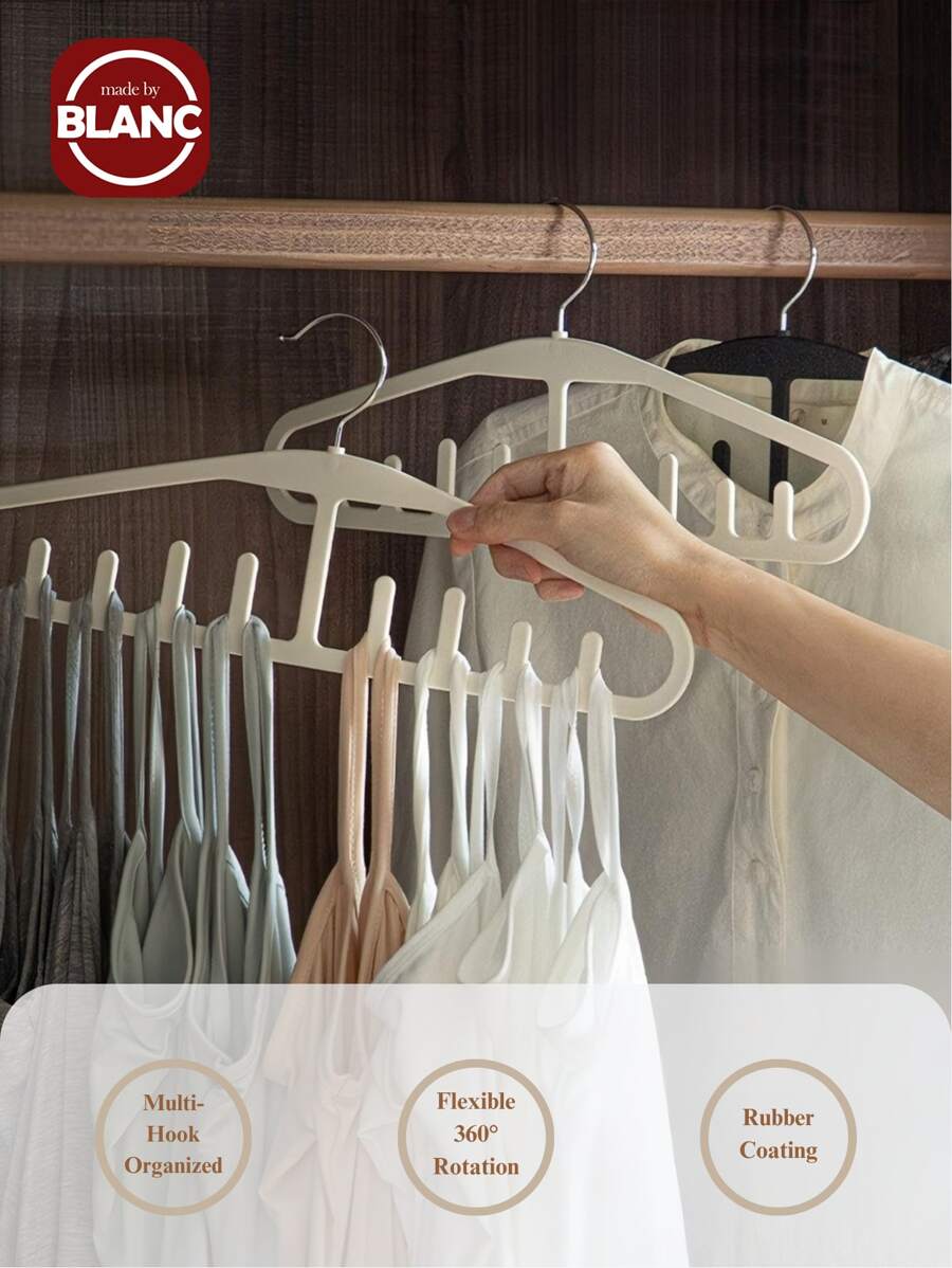 Madebyblanc Móc treo quần áo dạng sóng liền mạch đa năng, Giá phơi quần áo tiết kiệm không gian, Giá lưu trữ nhiều lưới, Giá treo quần áo ban công, Giá treo quần áo phòng ngủ, Thích hợp để treo cà vạt, khăn quàng cổ, thắt lưng, váy, quần jean và các loại quần áo khác - Móc treo màu đen và trắng, Lưu trữ phụ kiện, Phụ kiện tủ quần áo hiện đại, Cấu trúc nhựa bền, Nặng và chắc chắn, Một công cụ thiết yếu để lưu trữ đồ đạc trong ký túc xá trong suốt học kỳ - Nhiều màu - Xem 1