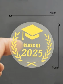 120/60/24 件毕业贴纸 2025 - 2025 届金箔贴纸，毕业祝贺标签，可用于毕业帽、毕业证书、信封、派对礼品、礼品装饰、毕业派对用品、批量毕业贴纸 - 彩色 - 查看 2