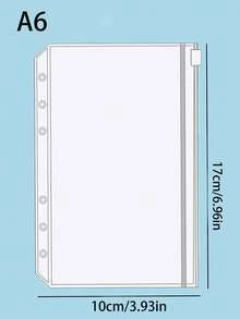 SHEIN A6、A5、A7 或 2 套 A6 透明 PVC 拉链袋 - 無色 - 查看 13
