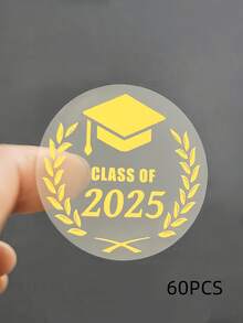 120/60/24 件毕业贴纸 2025 - 2025 届金箔贴纸，毕业祝贺标签，可用于毕业帽、毕业证书、信封、派对礼品、礼品装饰、毕业派对用品、批量毕业贴纸 - 彩色 - 查看 12