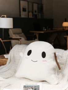 1 PC Cute Scythe Ghost Plush Toy - Halloween Reaper Stuffed Doll, Soft Hugging Cuddle Pillow For Sleeping, Spooky Home Decor Gift For Boys Girls - Multicolor - View 8