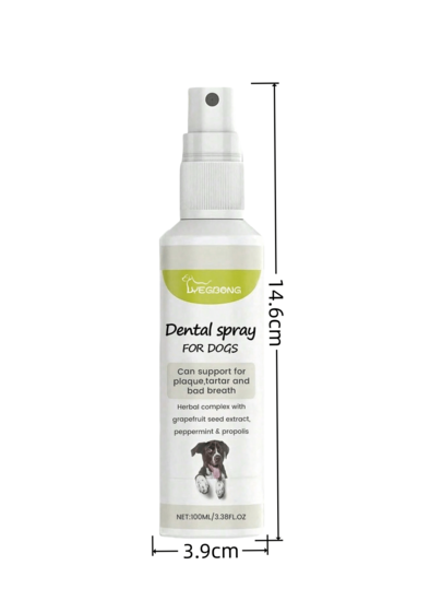 SHEIN 1pc 3pcs Pet Mint Fresh Breath Spray Cats And Dogs Oral Cleansing Deodorant Deodorant Spray