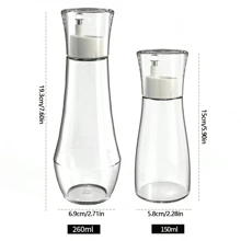 1 件 150ml/260ml 玻璃漱口水分配器适用于浴室小号透明可再填充漱口水容器瓶带盖杯适用于台面家居浴室装饰秋季装饰返校 - 彩色 - 查看 2