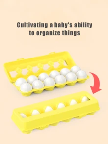 Zazumi Baby Number Matching Eggs Montessori Counting Toys For Toddlers Math Learning Educational Sorting Puzzle With Digital Recognition 1-10 Fine Motor Skills Toy Gift For 1 2 3 Year Old Boys Girls (12+ Months) - Multicolor - View 5