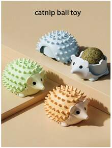 1pc Original New Cat Toy Hedgehog Scratcher Teeth Grinding Licking Fun Catnip Ball Cat Toy