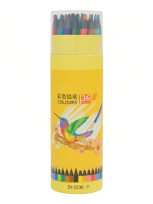 SHEIN 12/18/24/36/48PCS Hexagonal HB Pencils Premium Art Drawing Sketching Coloring Pencils Vibrant Rich Colors Smooth Layering Blendable Professional Artist Office Supplies Black Hexagonal Barrel Gift Set - Multicolor - View 8