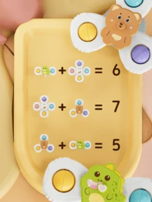 Zazumi 3 件装吸盘感官玩具旋转玩具，适用于婴儿吸盘活动中心，带有动物图案，恐龙兔子熊视觉追踪焦点训练器高脚椅游戏旅行忙碌板亲子游戏礼物随机颜色珠子