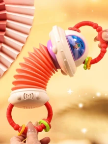Zazumi Accordion Toy For Kids Educational Musical Instrument Sensory Learning Toy With Bumpy Texture Improves Grip Strength Enhances Focus Music Education For Toddlers Baby Early Development Interactive Play Parent-Child Bonding Gift - Multicolor - View 11