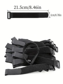 10/30/50 Reusable Cable Ties With Hook  Loop Fasteners  Nylon Cord Organizer For Wires, Cables, And Storage - Multicolor - View 2