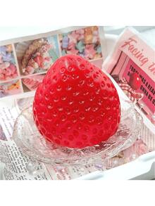 1pc Squishy Strawberry Tart Soft Silicone Squeeze - Stress Relief Sensory Toy For , Adults, Office And Party