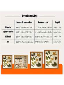 SHEIN 1pc Elegant 3D Shadow Box Display Stand For Herbaria, Tickets And Souvenirs - Wooden Cutout Design With Glitter Details, Perfect For Wall Or Tabletop Decoration, Home Decor Room Decoration Artificial Gifts Birthday Graduation