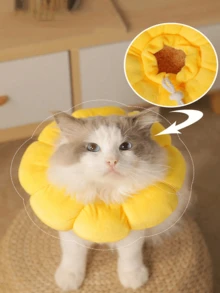 Zazumi 1pc Elizabeth Cat Collar - Cone Collar For Pets To Prevent Licking, Biting, Scratching After Surgery Or Grooming