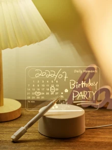 1PC 3D LED Light Calendar Board USB Night Light With Erasable Marker Modern Desk Lamp For Home Office Decor Gift Christmas Decoration