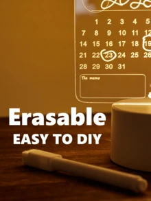 1PC 3D LED Light Calendar Board USB Night Light With Erasable Marker Modern Desk Lamp For Home Office Decor Gift Christmas Decoration