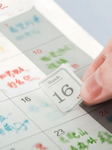 365 张日历系列贴纸装饰剪贴簿纸